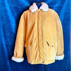 Shearling and leather bomber style coat. J. Pearce for Marvin Richards